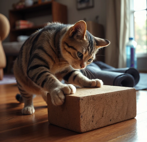 Yoga blocks for cat