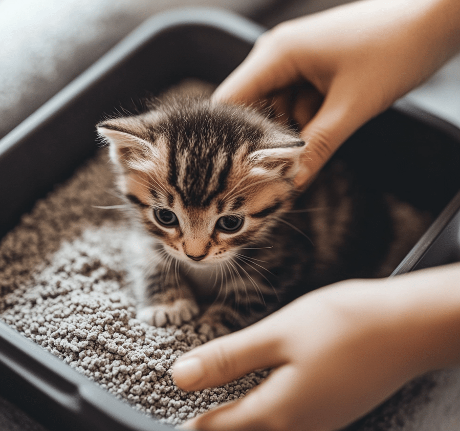 Alongside tips for helping kittens get used to the litter box.