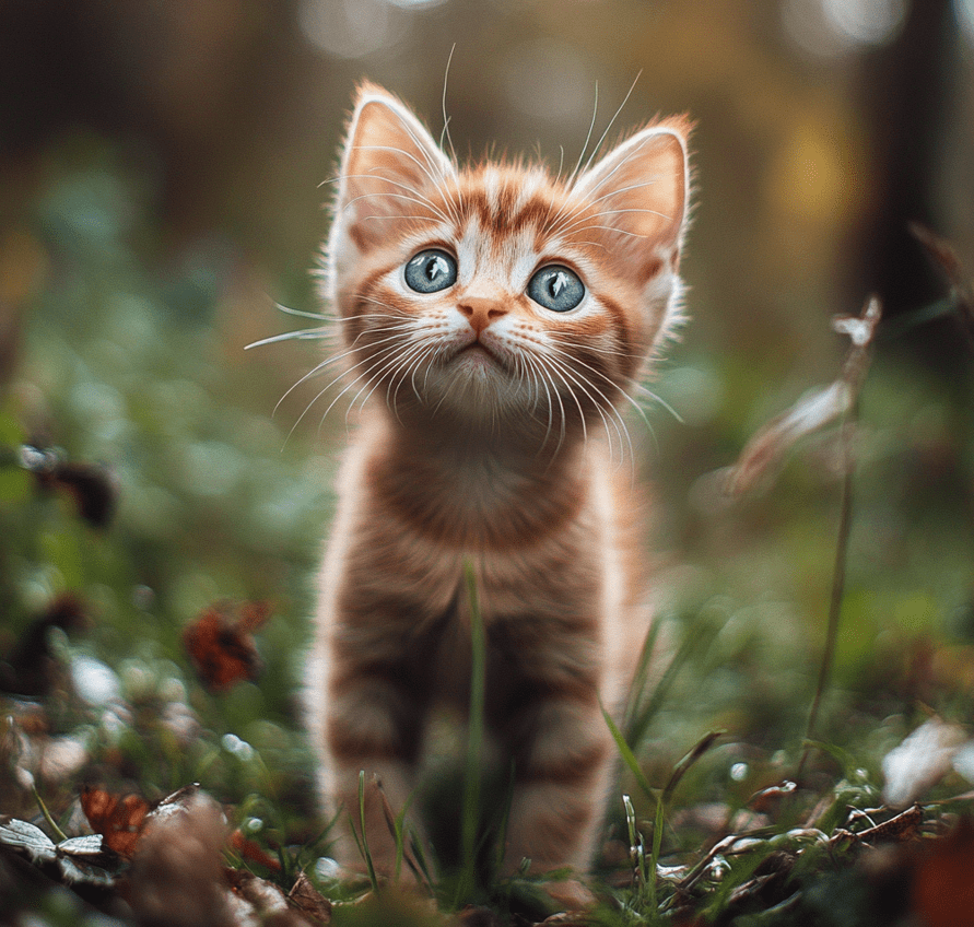 A kitten appearing cautious or fearful, highlighting rabies’ threat. 