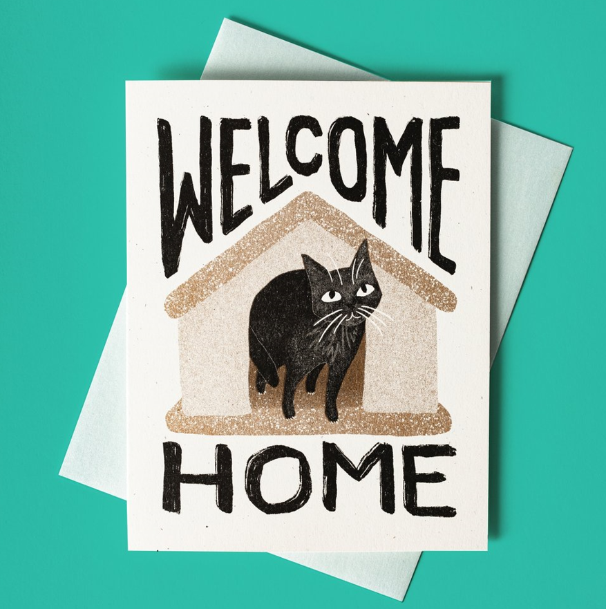 Welcome Home Card for kitten