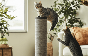 Training kittens to use scratching posts