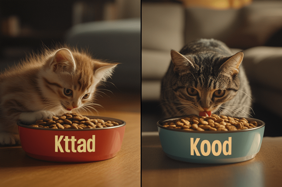 Kitten food vs. Cat food 