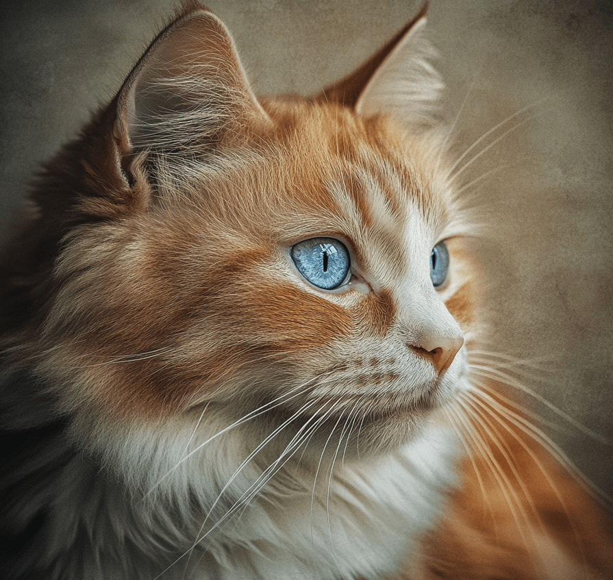 A cat with one eye showing a cloudy, bluish-gray appearance.