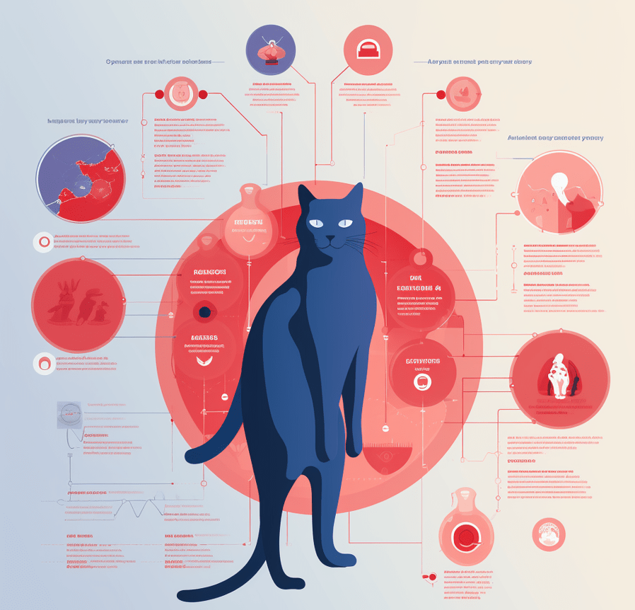 A visual infographic-style image showing the health complications of feline obesity.
