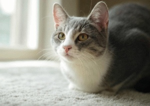 Domestic Shorthair Eats Too Fast