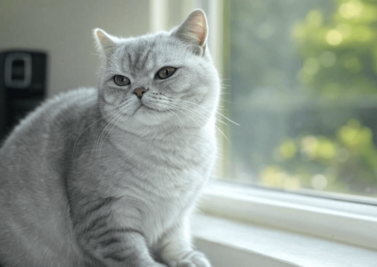 British Shorthair Feeding