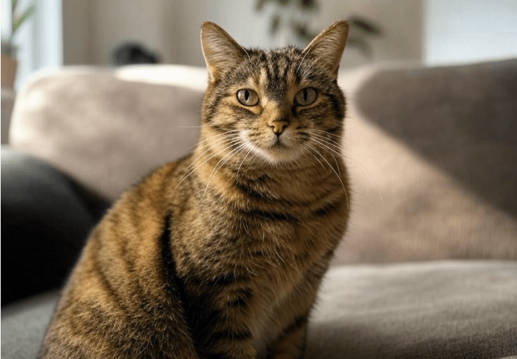 Domestic Shorthair adjusting to a new home