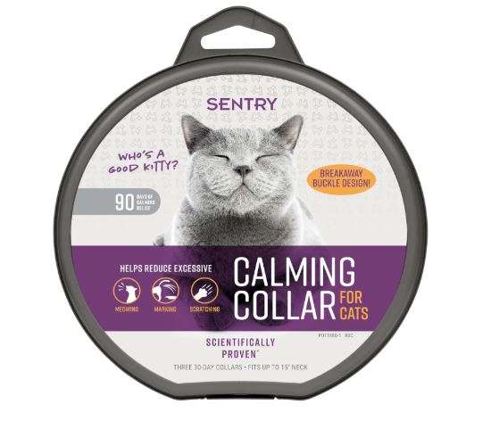 Calming Collar for Cats Adjustable Soother Anxiety Relief & Stress ... - Purrfectly Calm Cat Collar
