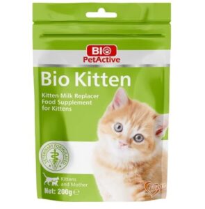 Bio Pet Active Kitten Milk Replacer - Easy-to-Digest Milk Powder with Vitamins, Minerals and Taurine for Kittens and Mothers, 7.05 oz 