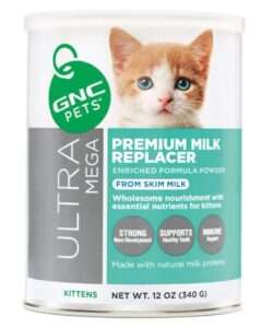 GNC Pets Ultra Mega Premium Milk Replacer Powder Formula for Kittens, 12 Ounces | Enriched Formula Powder Made with Natural Milk Proteins for Healthy Kittens
