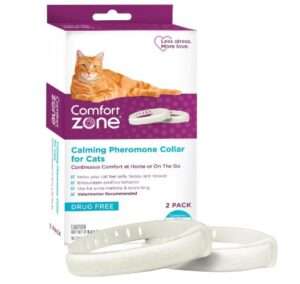 Comfort Zone Cat Calming Collar Savings Pack: 2 30-Day Calming Collars for 60 Days of Calm; Cat Pheromones Help Anxiety, Reduce Stress, Urine Marking,... 