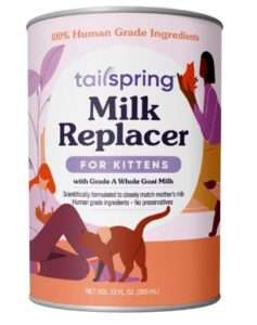 TAILSPRING Milk Replacer for Kittens, Liquid, Ready-to-Feed, Made with Whole Goat Milk 12 Fl Oz (Pack of 1)
