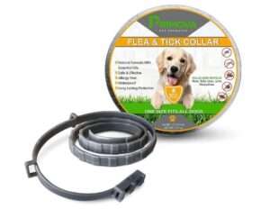 Flea and Tick for Dogs Collar with Flea Comb for dogs, Waterproof Flea and Tick Collar for Puppies , Natural flea and tick Prevention for dogs Formulated with Essential Oil 