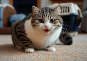 aggressive cat behavior after vet visit