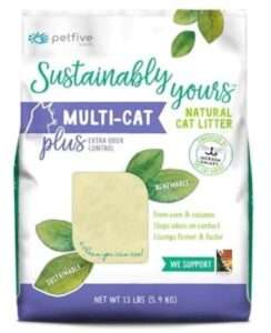 Sustainably Yours Natural Cat Litter, Multi-Cat Plus, 13 lbs 