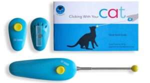 CAT SCHOOL Clicker Training Kit - 1 Target Stick, 1 Step-by-Step Instruction Booklet - Perfect for Fist Bump Training & Positive Behavior
