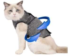 Coppthinktu Cat Anxiety Jacket, Anxiety Vest for Cats, Cat Anti Anxiety Vest, Shirt for Cat, Cats Calming Wrap Vet Recommended Calming Solution Vest for Fireworks, Travel, Separation 
