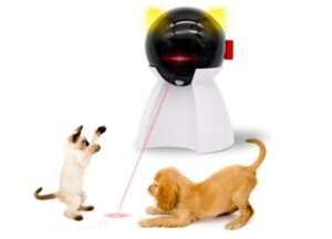 Cat Toy Interactive Automatic, Motion Activated Laser Toy for Indoor Cats/Dogs/Kitten/Kitty, USB Rechargeable, Auto On/Off, Fast and Slow Random Pattern, Silent Pet Laser Pointer Toy (P08) 