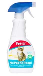 No Pee No Poop Cat Potty Training Spray, 16 Fl Oz – Non-Toxic Cat Spray No Mark for Urine/Marking/Pooping – Natural Pee Deterrent Spray – Indoor/Outdoor Keep Off
