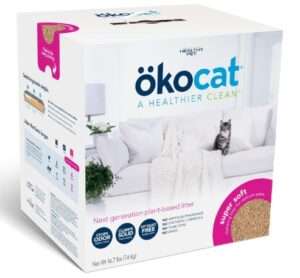 ökocat Super-Soft Natural Wood Clumping Cat Litter with Odor Control, Large,16.7 lbs 