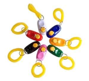 SunGrow 7-Pack Dog Clicker for Training with Wrist Bands, 2 Inches Multicolor, Pet Cat Dog Training Clickers & Behavior Aids, Convenient and Effective Clicker Training Tools for Puppy or Cat
