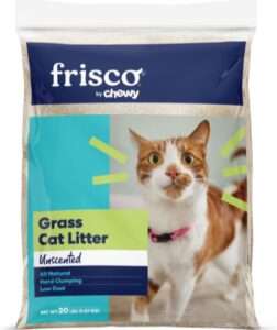 Frisco Natural Unscented Clumping Grass Cat Litter, 20-lb bag 