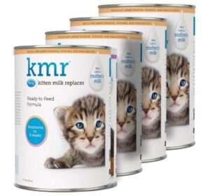PetAg KMR Kitten Milk Replacer Liquid - 11 oz, Pack of 4 - Ready-to-Feed Kitten Formula with Prebiotics, Probiotics & Vitamins for Kittens Newborn to Six Weeks Old - Easy to Digest 