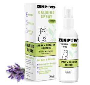 Zenpaws Cat Phermone Calming Spray - Quickly Relieve Stress - Reduces Scratching Furniture, Peeing, Marking, Anxiety - Supports Relief for Fireworks, Travel, Vet Visits 60ml 