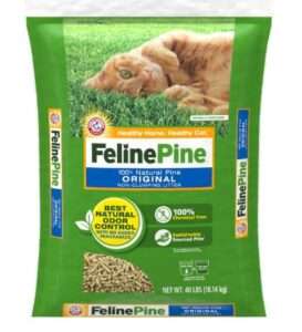 Feline Pine Original Cat Litter 40LB, Blacks & Grays (643004) 