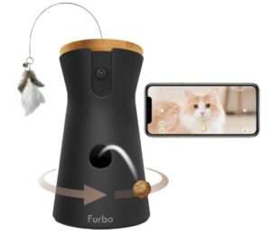 Furbo 360° Cat Camera: Home Security Camera with Meowing Alerts, Rotating Pet Treat Camera with Phone App, Smart Home Indoor Kitty Cam with 2-Way Speaker and Night Vision (No Subscription Required) 