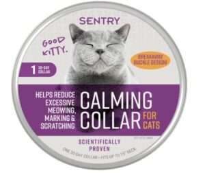 Sentry Calming Collar for Cats, Long-Lasting Pheromone Collar Helps Calm Cats for 30 Days, Reduces Stress, Anxiety, Loud Noises and Separation, 1 Count 