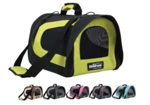 EliteField Deluxe Soft Pet Carrier (3 Year Warranty, Airline Approved), Multiple Sizes and Colors Available (18" L x 10" W x 11" H, Black+Lemon Green) 
