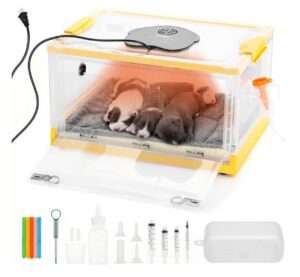 TURBRO 55L Pet Incubator, Precision Temperature Control for Puppy & Kitten Care, with Adjustable Fan Speed, Multifunctional LED Panel, Respiratory Support Nebulizer, Humidity Monitoring
