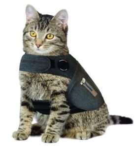 Thundershirt Classic Cat Anxiety Jacket, Heather Gray, Medium (9 to 13 lbs), THU-009 