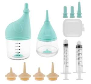 Kitten and Puppy Bottle Feeding Kit for Nursing, Kitten Milk Bottles, Pet Feeding Silicone Nipple for Newborn Kittens Puppies, Anti-Chocking Design for Nursing Small Animals Pets 
