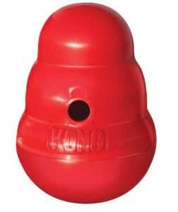 KONG Wobbler - Interactive Dog Toy for Treat Dispensing - Dog Slow Feeder for Healthy Eating - for Medium/Small Dogs
