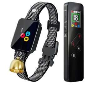 Cat Training Collar Cat Bark Collar with Remote Electric Cats Shock Collar 3300FT IP67 Waterproof 3 Training Modes Beep Vibration Shock Mode Top Meowing Effective for Bad Behavior Carbon Black
