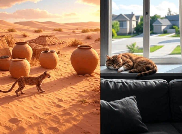 A visual timeline of cat domestication