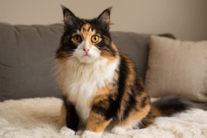 Calico Maine Coon Cat