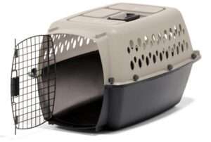 Petmate Vari Dog Kennel - Portable Dog Carriers & Crates for Small Dogs, Airline-Friendly, Durable Plastic, Pet Carrier For Home and Travel, 24 Inches, Taupe and Black