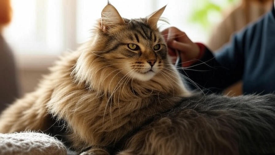 maine coon cat grooming